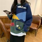 Cartoon Loose-fit Sweater As Figure - One Size