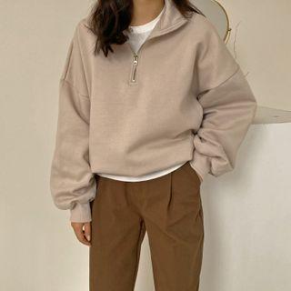 Mock-neck Zip-detail Pullover