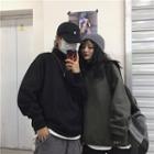 Couple Matching High Neck Oversized Pullover