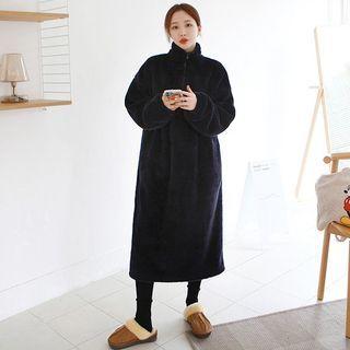 High-neck Fleece Anorak Dress