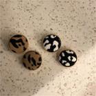 Milk Cow / Leopard Print Disc Earring
