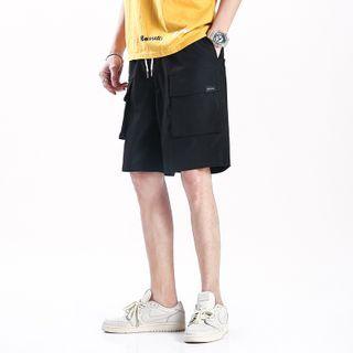 Flap-pocket Straight-cut Shorts