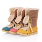 Fold Over Lace-up Snow Boots