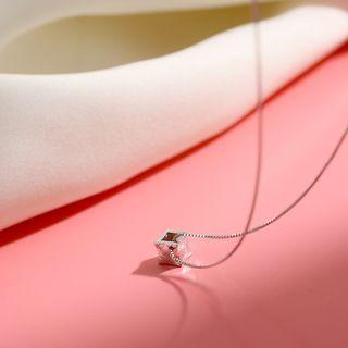 Sterling Silver Square Necklace  - Necklace