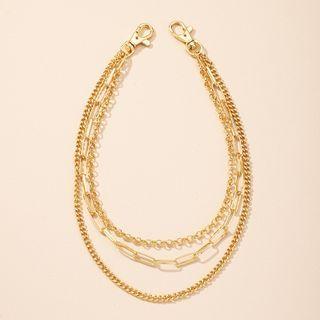Layered Alloy Necklace 1pc - X440 - Gold - One Size