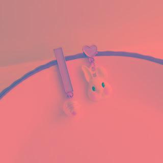 Asymmetrical Rabbit Faux Pearl Drop Earring