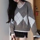 Pattern Sweater Gray - One Size