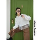 Loose-fit Fringed Pullover