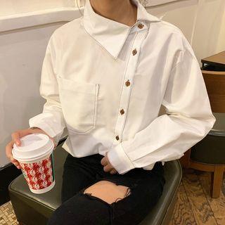 Asymmetric Collar Shirt