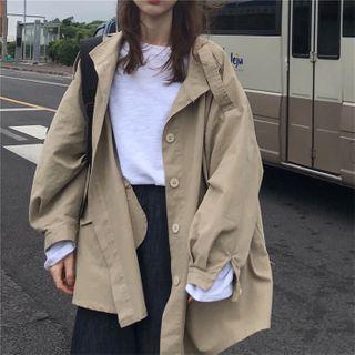 Long-sleeve Plain Short Coat