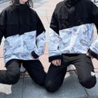 Couple Matching Lettering Camouflage Jacket / Applique Cargo Harem Pants