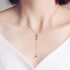 Lariat Necklace Rose Gold - One Size