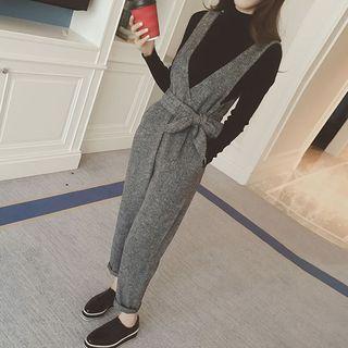 Woolen Pinafore Jumpsuit