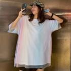 Short Sleeve Mesh Panel T-shirt