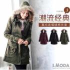 Furry-trim Hooded Parka