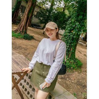 Drawstring-hem Pullover