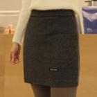Napped H-line Miniskirt
