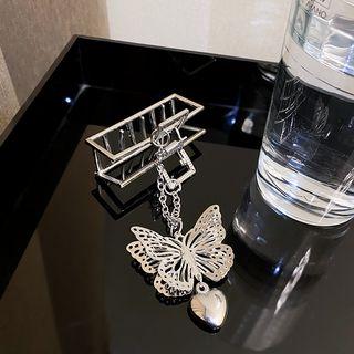 Butterfly Hair Claw 1 Pc - Butterfly Hair Claw - Silver - One Size