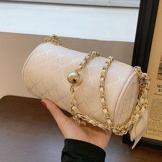Chained Strap Boston Bag