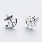 S925 Sterling Silver Anchor Earring