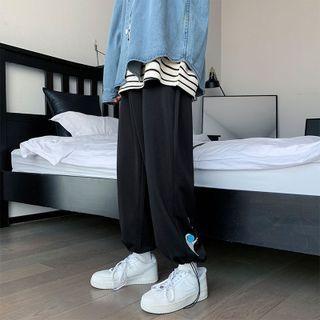 Astronaut Print Drawstring Harem Pants