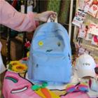 Plain Denim Backpack