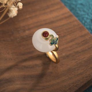 Faux Gemstone Cloud Alloy Ring White - One Size