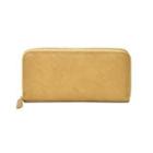 Faux Leather Long Zip Wallet Khaki - One Size