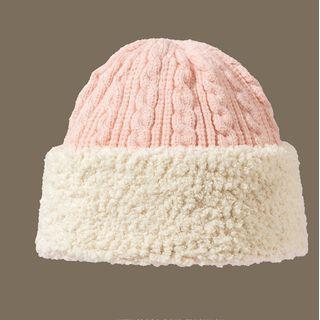 Fleece Trim Knit Beanie