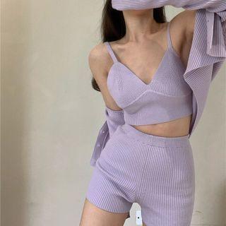 Knit Camisole Top / Cardigan / Shorts