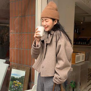 Woolen Boxy Crop Jacket