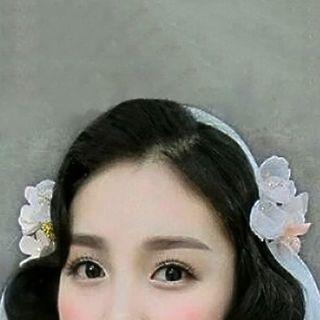 Flower Wedding Veil White - One Size