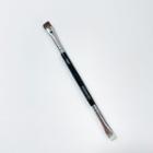 Dual Head Eye Makeup Brush Silver & Black - One Size