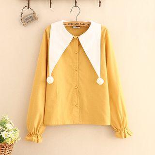 Two-tone Furry Ball Shirt