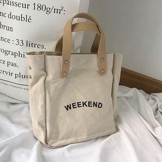 Letter Canvas Crossbody Bag As Shown In Figure - One Size