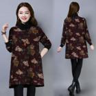 Print High-neck Medium Maxi Sweatshirt