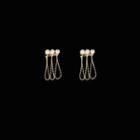 Chained Alloy Swing Earring 1 Pair - Gold - One Size