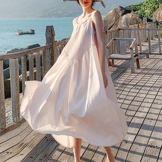 Spaghetti-strap Open-back Midi Sundress