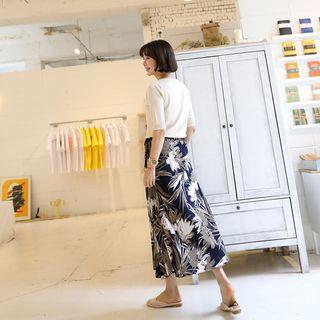 Printed Wrap Skirt
