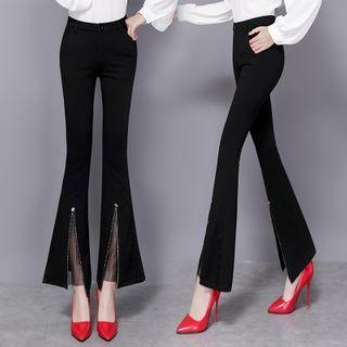 Zip Boot-cut Pants
