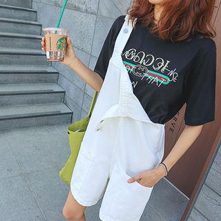 Dual-pocket Suspender Playsuit