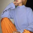 Long-sleeve Snake Print T-shirt