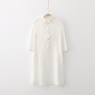 3/4-sleeve Shirt Dress