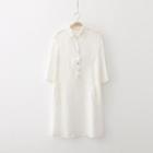 3/4-sleeve Shirt Dress