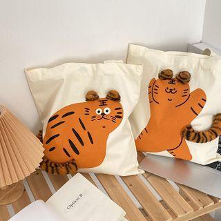 Fluffy Tiger Print Tote Bag