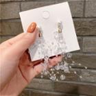 Faux Pearl Fringed Earring 1 Pair - Transparent - One Size
