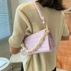 Faux Pearl Flap Chain Crossbody Bag