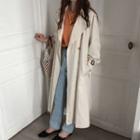 Double-breasted Trench Coat Light Almond - One Size
