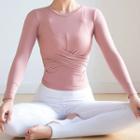 Quick Dry Twisted Long-sleeve Sports Top