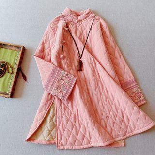 Traditional Chinese Long-sleeve Quilted Dress